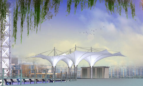 膜結(jié)構(gòu)安裝的過(guò)程